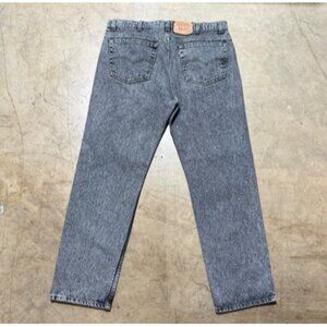 Vintage 90s Levis Jeans 505 Black Stone Wash Straight Leg Regular Denim 40x31